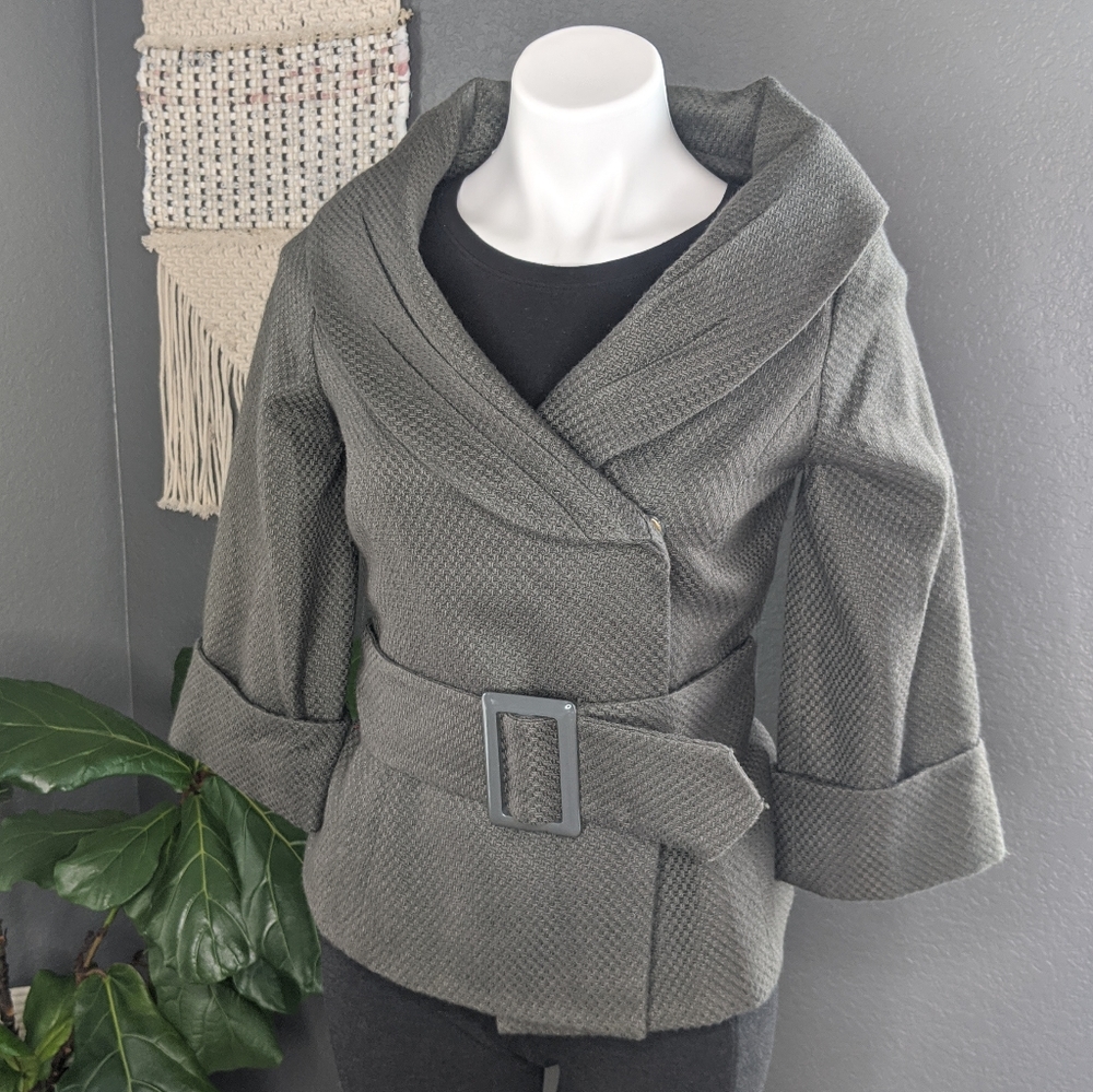 Tulle Dress Coat with Belt